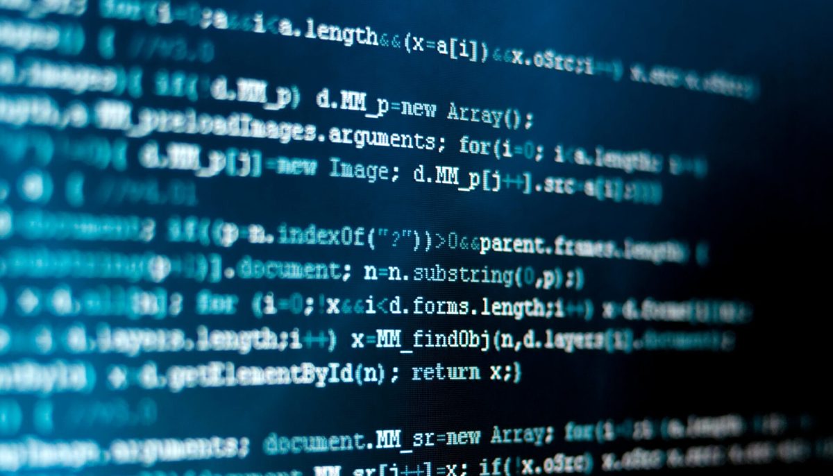 Computer code screen