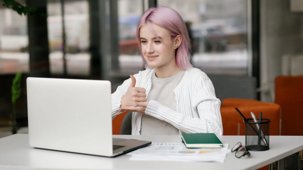 Person using laptop